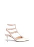Main View - Click To Enlarge - VALENTINO GARAVANI - Rockstud caged patent leather pumps