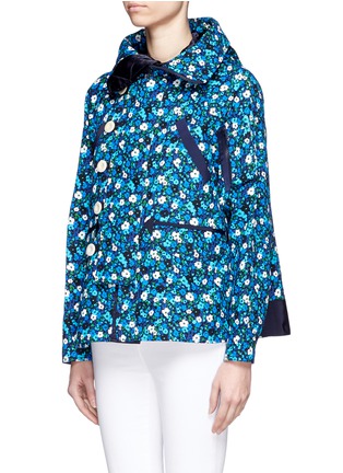Front View - Click To Enlarge - SACAI LUCK - Floral print flare back jacket