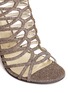 Detail View - Click To Enlarge - STUART WEITZMAN - Loops metallic caged sandals