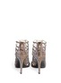 Back View - Click To Enlarge - STUART WEITZMAN - Loops metallic caged sandals