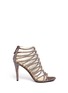 Main View - Click To Enlarge - STUART WEITZMAN - Loops metallic caged sandals