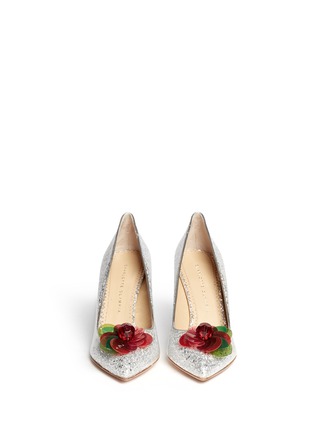 Figure View - Click To Enlarge - CHARLOTTE OLYMPIA - Desirée embellished glitter pumps