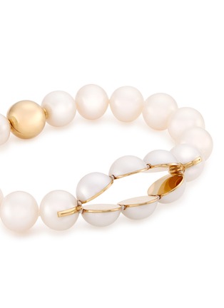 Detail View - Click To Enlarge - TASAKI - 'Sliced' freshwater pearl 18k yellow gold bracelet