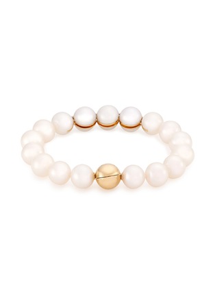  - TASAKI - 'Sliced' freshwater pearl 18k yellow gold bracelet
