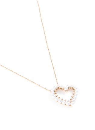  - TASAKI - 'Danger Heart' diamond freshwater pearl pendant necklace