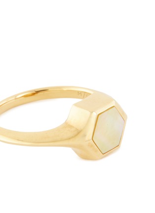 Detail View - Click To Enlarge - TASAKI - Mother-of-pearl 18k yellow gold ring