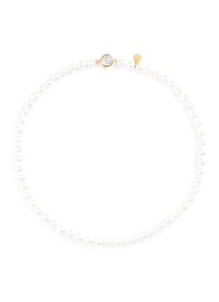 Main View - Click To Enlarge - TASAKI - 'Precious Moon' aquamarine Akoya pearl necklace