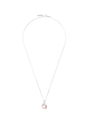 Main View - Click To Enlarge - TASAKI - 'Wave' diamond freshwater pearl 18k white gold pendant necklace