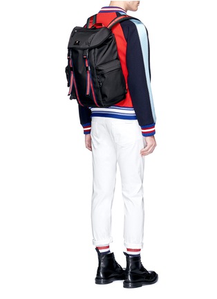 Figure View - Click To Enlarge - GUCCI - Web stripe tech canvas backpack