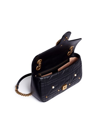 Detail View - Click To Enlarge - GUCCI - 'GG Marmont' embellished matelassé leather shoulder bag
