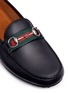 Detail View - Click To Enlarge - GUCCI - Web stripe horsebit leather loafers