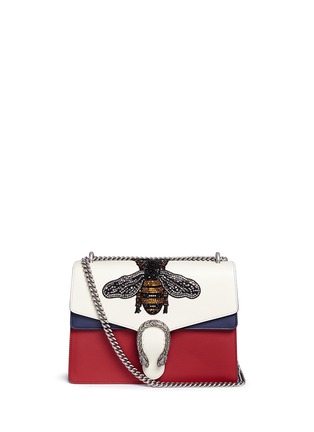 Main View - Click To Enlarge - GUCCI - 'Dionysus' medium embellished bee tiger buckle leather bag