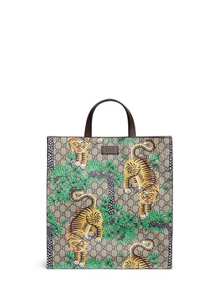 Main View - Click To Enlarge - GUCCI - Bengal tiger print GG Supreme canvas tote bag