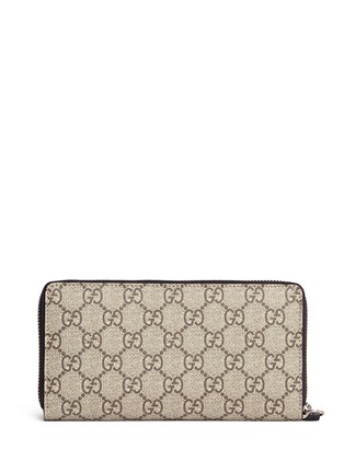 Figure View - Click To Enlarge - GUCCI - Tiger print GG Supreme canvas continental wallet