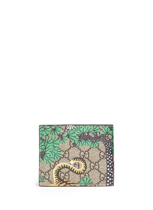 Detail View - Click To Enlarge - GUCCI - Bengal tiger print GG Supreme canvas bifold wallet