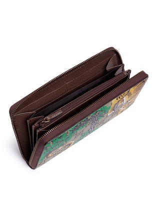 Detail View - Click To Enlarge - GUCCI - Bengal tiger print GG Supreme canvas continental wallet