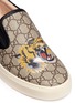 Detail View - Click To Enlarge - GUCCI - 'GG Supreme' tiger print canvas skate slip-ons