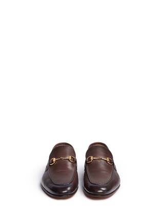 Front View - Click To Enlarge - GUCCI - 'Jordaan' horsebit leather loafers