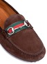 Detail View - Click To Enlarge - GUCCI - Horsebit suede loafers
