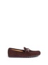 Main View - Click To Enlarge - GUCCI - Horsebit suede loafers