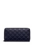 Main View - Click To Enlarge - GUCCI - Debossed logo leather continental wallet