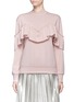 Main View - Click To Enlarge - TOPSHOP - Ruffle trim cotton blend sweatshirt