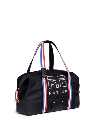 Detail View - Click To Enlarge - P.E NATION - 'Sports' grosgrain stripe duffle bag