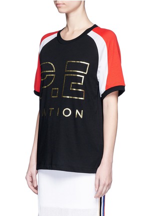 Front View - Click To Enlarge - P.E NATION - 'One-Time' logo print T-shirt