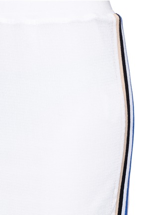 Detail View - Click To Enlarge - P.E NATION - 'Off Racing' stripe cotton mesh skirt