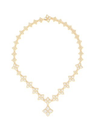 Main View - Click To Enlarge - ROBERTO COIN - Princess Flower diamond 18k gold necklace