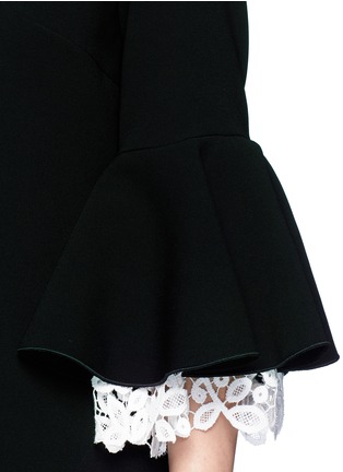 Detail View - Click To Enlarge - MACGRAW - 'Éclair' guipure lace cuff crepe top