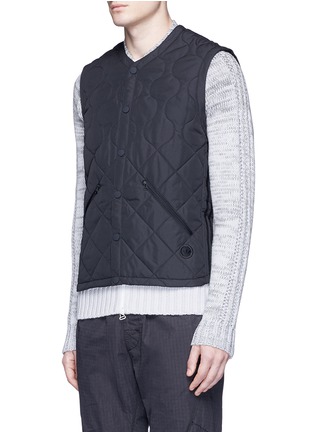 Front View - Click To Enlarge - 73176 - Triple stripe puffer vest