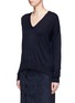 Front View - Click To Enlarge - TOPSHOP - Oversized V-neck wool blend sweater