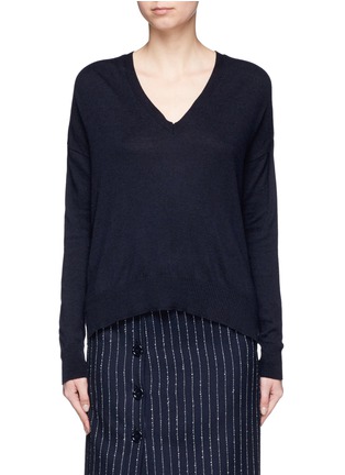 Main View - Click To Enlarge - TOPSHOP - Oversized V-neck wool blend sweater