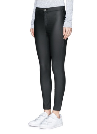 Front View - Click To Enlarge - TOPSHOP - Joni' high waist skinny fit coated denim pants