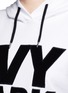Detail View - Click To Enlarge - TOPSHOP - Textured logo sleeveless French terry hoodie