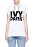 Main View - Click To Enlarge - TOPSHOP - Textured logo sleeveless French terry hoodie