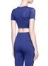 Back View - Click To Enlarge - TOPSHOP - Keyhole cutout performance cropped top
