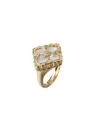 Main View - Click To Enlarge - BUCCELLATI - 'Opera Color' mother of pearl 18k yellow gold ring