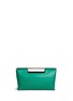 Back View - Click To Enlarge - DELPOZO - 'Gret' colourblock leather satchel clutch