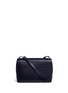 Back View - Click To Enlarge - DELPOZO - 'Bo' floral appliqué leather shoulder bag