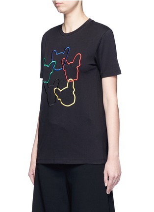 Front View - Click To Enlarge - ÊTRE CÉCILE - 'Dog Ring' embroidered cotton jersey T-shirt