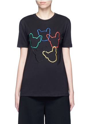 Main View - Click To Enlarge - ÊTRE CÉCILE - 'Dog Ring' embroidered cotton jersey T-shirt