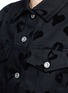 Detail View - Click To Enlarge - ÊTRE CÉCILE - 'Heart' flocked velvet denim jacket