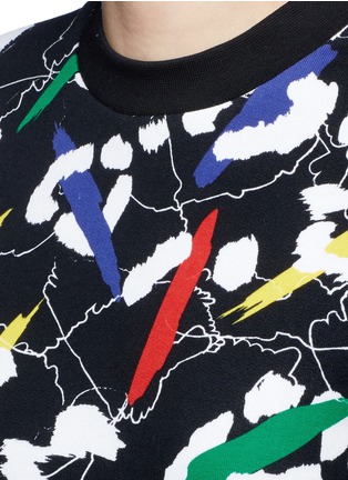Detail View - Click To Enlarge - ÊTRE CÉCILE - 'Leopard' brushstroke print cotton sweatshirt