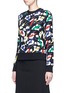 Front View - Click To Enlarge - ÊTRE CÉCILE - 'Leopard' brushstroke print cotton sweatshirt
