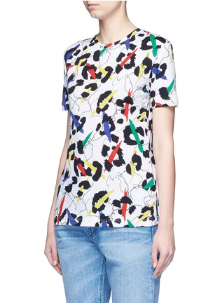 Front View - Click To Enlarge - ÊTRE CÉCILE - 'Leopard' brushstroke print jersey T-shirt