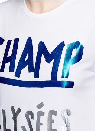 Detail View - Click To Enlarge - ÊTRE CÉCILE - 'Champ Élysées' foil slogan print T-shirt