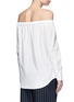 Back View - Click To Enlarge - EQUIPMENT - 'Gretchen' off-shoulder cotton poplin shirt