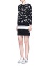 Figure View - Click To Enlarge - SAINT LAURENT - Musical note intarsia mohair blend sweater